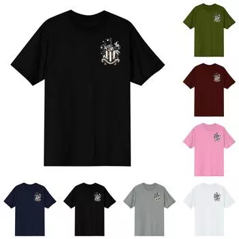 Взрослые Повседневные Ежедневные Круглый вырез с принтом Короткие рукава Футболка Топ с буквами L армия зеленый