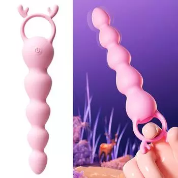 Взрослые вибрирующие анусы бусины Анальная пробка силиконовый анус вибратор с 12 режимами вибрации массажер для взрослых мужчин женщин
