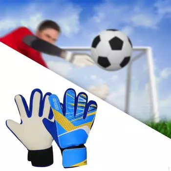 Взрослые вратарские перчатки для вратарей высокой производительности для мужчин и женщин с нескользящей ручкой на ладонях синий