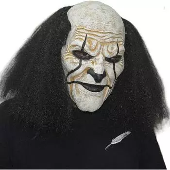 Взрослые жуткие маски клоуна для лица страшные маски Джокера для Хэллоуина чёрный