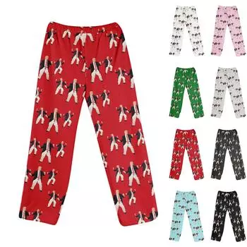 Взрослые зимние повседневные домашние расклешенные брюки для йоги повседневные однотонные спортивные брюки M чёрный