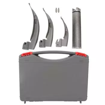 Взрослый анестезиологический профессиональный ларингоскоп из нержавеющей стали, инструмент обнаружения оптоволокна, серебро 3 серебряный