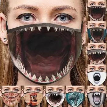 Взрослый Anti-Dust Sand Exhaust Sunscreen Забавный шарф для лица Дышащая велосипедная маска разноцветный