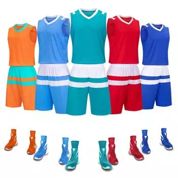 Взрослый баскетбольный костюм для студентов мужского и женского пола, спортивная командная форма для соревнований для детей 3XS