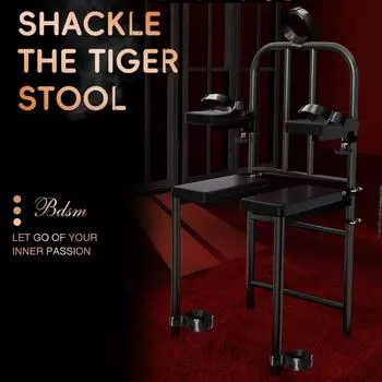 Взрослый БДСМ-стул Эротический рабский секс-пытки Секс-связывание Бытовая арматура Наручники Секс-мебель One Size