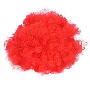 Взрослый инновационный цветной парик для вечеринки на Хэллоуин, интересный головной убор для цирковой труппы, футбольный красный красный