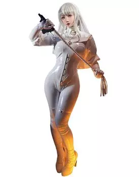 Взрослый крутой милый Chowbie монахиня сестра маленький дьявол дьявол ведьма боди трико косплей костюм маскировка белый [Miccostumes] женский (XL) белый