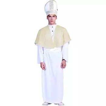 Взрослый мужской костюм Папы Римского, костюм для Хэллоуина, косплей, сценический наряд One size белый