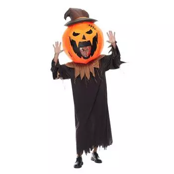 Взрослый надувной костюм тыквы, надувной костюм на Хэллоуин, страшный злой тыквенный колдун, комплект одежды One Size