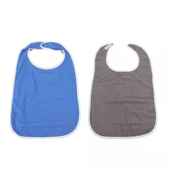 Взрослый нагрудник регулируемый застежка-липучка машинная стирка пожилая одежда для столовой протектор для приема пищи медсестры Blue