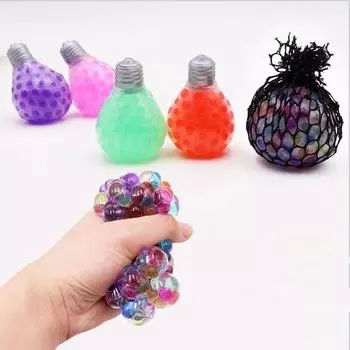 Взрослый Вентиляция Виноград Антистресс Лицо Успокоение Шарик Лампочка Настроение Сжатие Облегчение Здоровая Игрушка Вентиляционная Игрушка Выдавленная Изменение Цвета color random