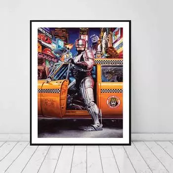 Взрыв культуры хип-хопа в картине маслом в стиле ретро 1980-х годов 21cm30cm NoFrame