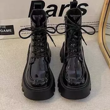 Взрыв моды в британском стиле, женские ботинки Martin 2024 года, осень-зима, новые милые, прохладные, одинарные ботинки, красивые, короткие ботинки для маленького мужчины 35