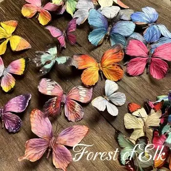 Взрывная бабочка, украшение своими руками, Monet s Sense, настенная композиция в виде бабочки, многомоторная, с магнитами, украшение из шелковой ткани в виде бабочки 20PCS