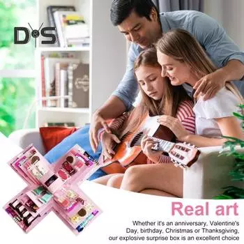 Взрывная подарочная коробка, 5-слойная взрывная коробка для закусок, самодельная коробка для скрапбукинга на годовщину, день рождения, день святого валентина, свадьбу, подарок красный