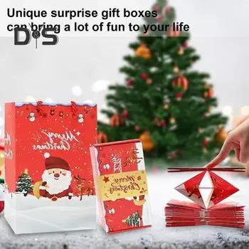 Взрывная подарочная коробка для денег, складная прыгающая подарочная коробка, сюрприз, держатель для денег на Рождество, взрывная коробка для денег на день рождения, годовщину, предложение ко Дню святого Валентина красный