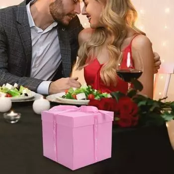 Взрывная подарочная коробка, предварительно собранный фотоальбом, всплывающая любовная коробка, самодельная скрапбукинговая фото-дисплейная коробка для дня рождения, годовщины, свадьбы, вечеринки по случаю дня рождения чёрный