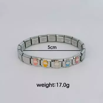 Взрывная распродажа мультфильм La Home браслет красочный квадратный модуль премиум мультфильм браслет