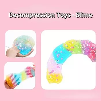 Взрывная Русалка Жемчужина DIY Кристалл Грязь Слизь Слизь Жемчуг Сопли Клей Декомпрессионная Вентиляционная Игрушка 1pack