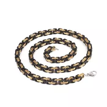 Взрывное мужское ожерелье-цепочка из нержавеющей стали из черного золота с императорской цепью 40CM