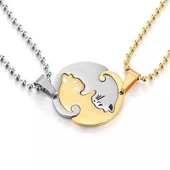 Взрывное ожерелье из титановой стали, цепочка для свитера для пары кошек, женское осеннее и зимнее ожерелье-свитер, мужское ожерелье в стиле хип-хоп