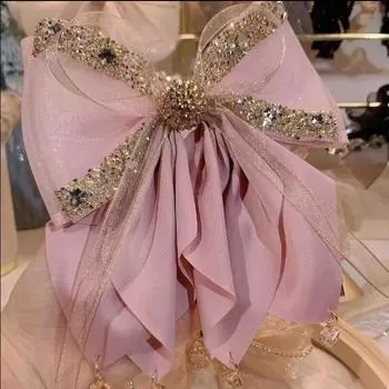 Взрывной бант, аксессуары для волос, заколка для волос, женская заколка на затылке, высококачественный нишевый головной убор 1 чёрный