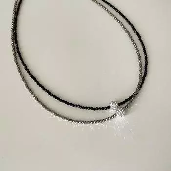 Взрывной лазерный шар, хрустальное ожерелье из бисера, женская простота, высокое чувство, индивидуальность, мода, темперамент, универсальная цепочка на шею, цепочка на ключицу