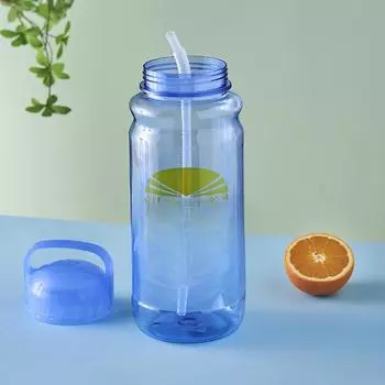 Взрывозащищенная космическая чашка емкостью 3000 мл. Мужской спортивный чайник сверхбольшой емкости на открытом воздухе. Высокотемпературный, устойчивый к падению и герметичности пластиковый стаканчик. 1000ml синий