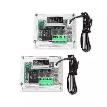 W1209 светодиодный цифровой термостат, контроль температуры, термоконтроллер, модуль переключателя, 12 В постоянного тока, водонепроницаемый датчик NTC