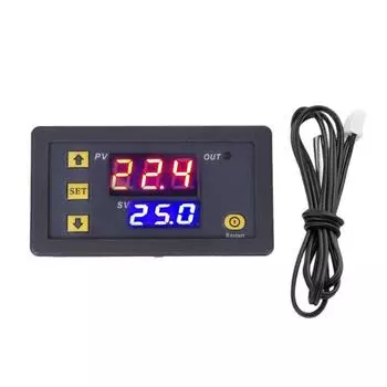 W3230 мини-цифровой регулятор температуры 12 В 24 В 220 В термостат регулятор отопления и охлаждения терморегулятор с датчиком