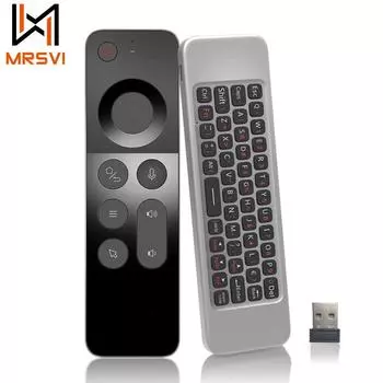 W3 Voice Air Mouse Remote Control 2.4G английская арабская портативная мини беспроводная клавиатура для Android TV BOX Windows PC
