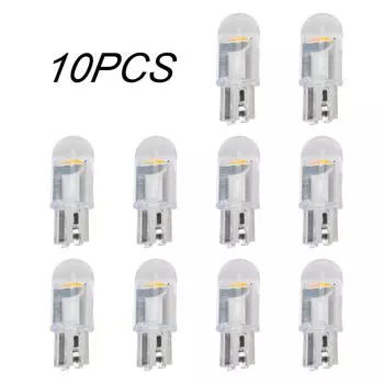 W5W Led T10 Универсальный автомобильный фонарь 12 В с авто купольным считыванием DRL, высокая яркость, 10 шт., COB стекло, 6000 К, белый, ледяной синий, лампа для автомобильного номерного знака синий