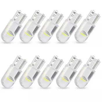 W5W светодиодная лампа T10 для автомобиля 10 шт. 12 В 6000 К, белая, ледяная, синяя, автоматическая купольная лампа для чтения DRL, стеклянная лампа для номерного знака автомобиля синий