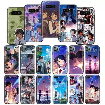 W-14 Ваше имя Мягкий черный чехол для iPhone 11 12 13 14 15 6 7 8 X XS Pro Max XR Samsung S21 S22 S23 S24 FE Ultra S8 Plus Samsung S20 Plus эбеновый