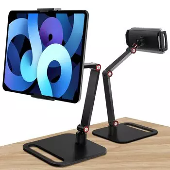 в 2023 году самый прочный планшет смартфон iPad ПК планшет настольный для 360 без пола складной фиксированный кронштейн для iPad Pro Mini Air iPhone Switch Kindle совместимый чёрный