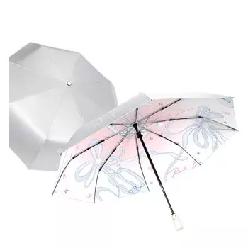 в 8 усиленный титановый серебристый складной УФ-свет УФ автоматический складной подходит как для солнца, так и для сезона дождей большой зонт для женщин и [mocoly] [Новый