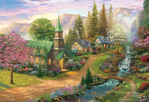 в Беверли 300 элементов пазла Shining Spring и Riverside Chapel x Green [Сделано в Японии] (26 38см) 93-161