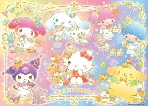 в Беверли 600 элементов пазла Sanrio Персонажи Sparkling Snack Time x [Сделано в Японии] (38 53) 600-028