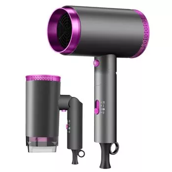 в большом Фен 1400 Вт большой быстрый высокая концентрация отрицательного предотвращения перегрева холодный и горячий воздух волосы постоянная температура 3 насадки для