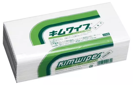 в Crecia Kimwipe Hand Towel 200 Средний размер 200 комплектов x 25 упаковок 64002 [Проданный ящик] (Стерилизованный) 2-слойный (400 листов)/пакет белый