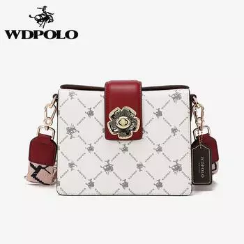 W. D. Новая сумка POLO, женская модная сумка на одно плечо со старым цветком, женская ручная сумка через плечо M