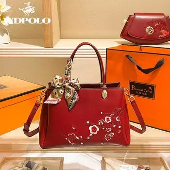 W. D. POLO, художественный дизайн в национальном стиле, новинка 2023, легкая роскошная сумка для матери, легкая роскошная сумка Qipao большой вместимости с вышивкой M