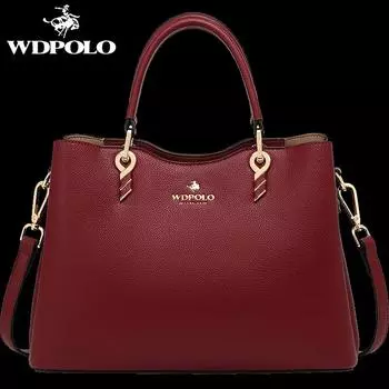 W. D. Сумка для мамы POLO, новинка 2023 года, свадебная сумка среднего возраста, красная сумка, великолепная женская сумка, женская сумка большой вместимости M