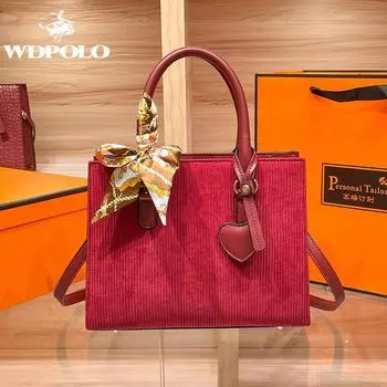 W. D. Сумка для мамы POLO, новинка 2023 года, свадебная сумка среднего возраста, красная сумка, великолепная женская сумка, женская сумка большой вместимости M