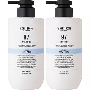 W Dress Room Perfume Body Lotion 97 April Cotton Fragrance, 500 мл, 2 шт.