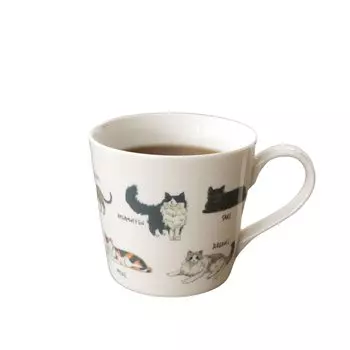 в кружке, которая меняет цвет с помощью керамики Марумо Такаги Yuru Neko 1, кружка с подогревом, кружка Кот, милый стильный Кот, меняющийся в зависимости от температуры, подарок на середину года