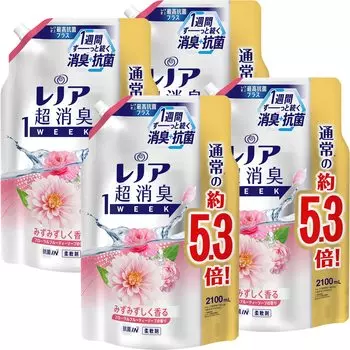 в Lenor Super Deodorant 1WEEK Softener Flower Fruity Soap Refill x 4 пакета [Продается в коробке] [Большая емкость] 2100 мл
