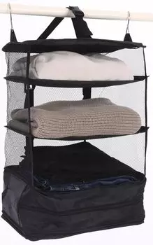 в LIXIA Дорожная сумка Подвесная дорожная удобная сумка для хранения вещей Компрессионный шкаф Подвесная сумка [Опубликовано Jalan] (Черный, XL) чёрный