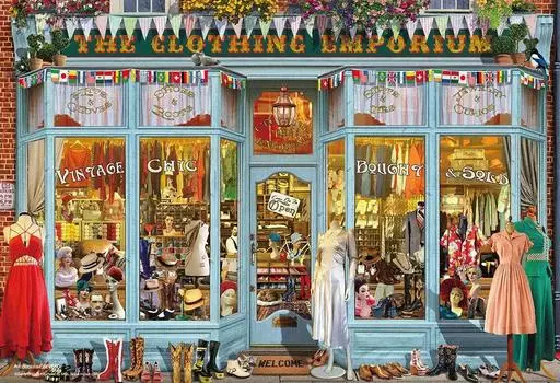 в магазине винтажных платьев Beverly 1000 Micro Jigsaw Puzzle x [Сделано в Японии] (26 38см) М81-642