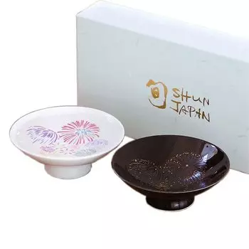 в Marumo Takagi Керамический охлаждающий фейерверк Плоский набор для саке Ochoco Sake Sake Sake Cold Sensation Холодный напиток Фейерверк Цветной подарок на середину года Подарок